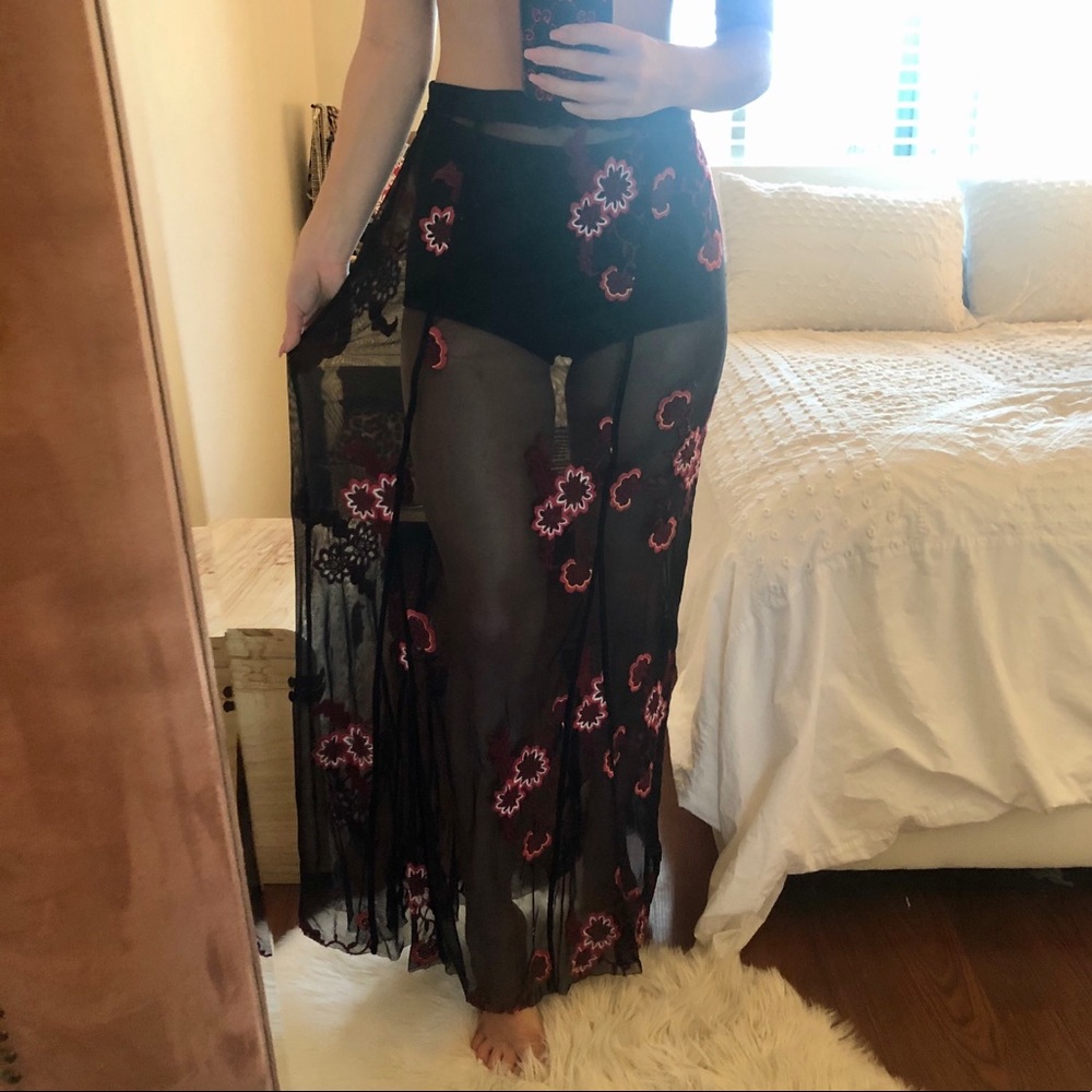Sheer cover up skirt